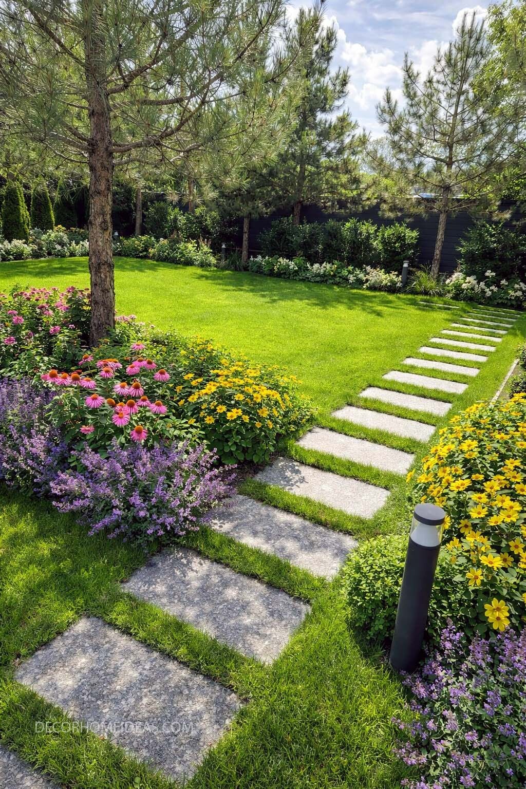 Backyard Garden Path Ideas with Stepping Stones