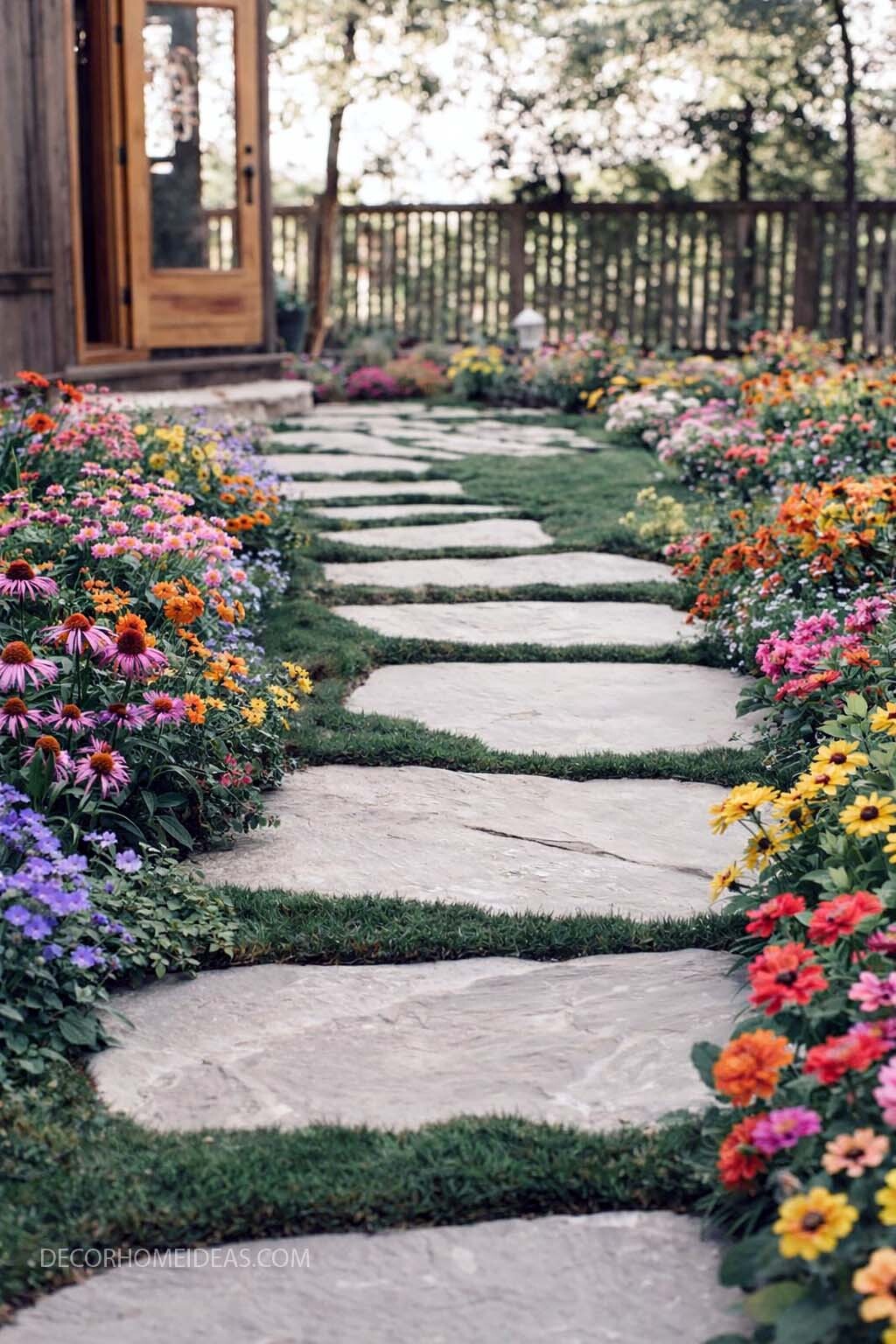 Beautiful Garden Path Ideas for a Colorful Cottage Entrance