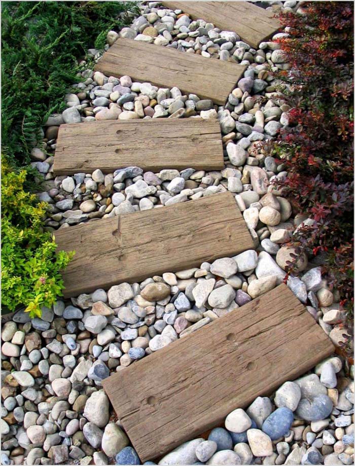 Amazingly Simple and Stylish Stepping Stone Idea #steppingstones #garden #backyard #pathway #decorhomeideas