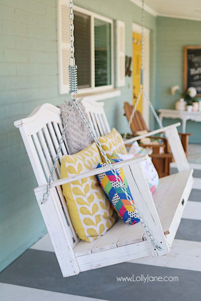 Baby Crib Into Porch Swing #porch #swing #bed #decorhomeideas