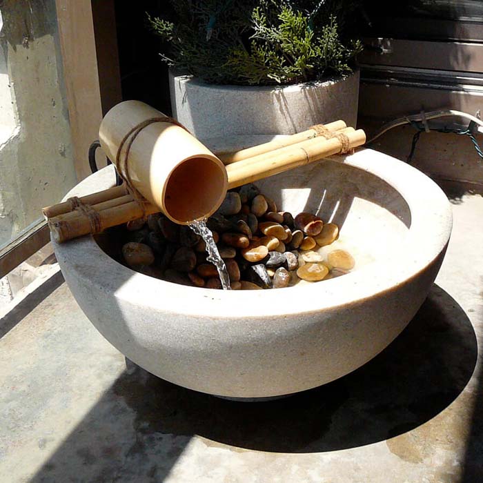 Beautiful Bamboo Trickling Waterfall Basin #diy #waterfeature #backyard #garden #decorhomeideas