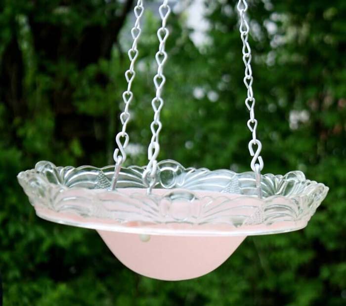Beautiful Hanging Glass Bowl #diy #garden #decor #countryside #decorhomeideas