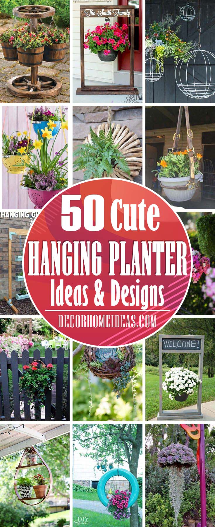 Are you looking for the best way to spruce up your home, garden or backyard? Try these cute hanging planter to add charm and color.