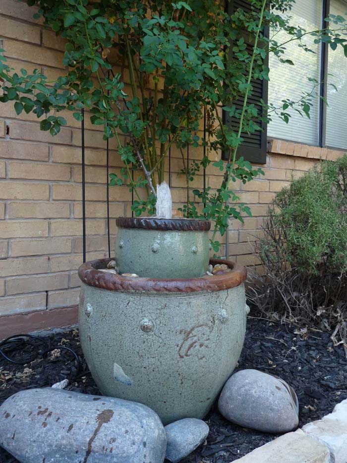 Big and Beautiful Planting Pots Fountain #diy #waterfeature #backyard #garden #decorhomeideas