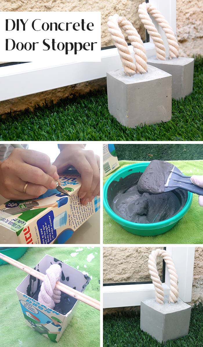 Concrete Door Stopper Backyard DIY #diy #concrete #backyard #decorhomeideas