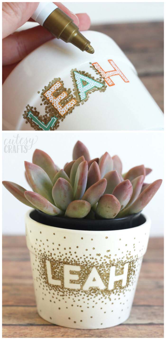 Customized DIY Flower Pots for Kids #diy #flowerpot #garden #flower #decorhomeideas