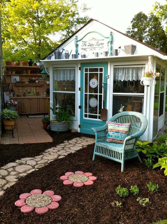 Cute and Simple Stepping Stone Design #steppingstones #garden #backyard #pathway #decorhomeideas