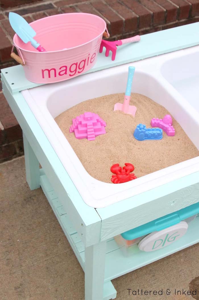 Cute Outdoor Playstation With Sand Box #diy #backyard #playarea #kids #decorhomeideas