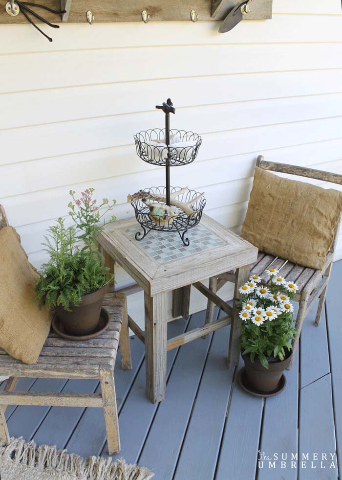 Decorate with Foraged Bits and Pieces #veranda #decor #rustic #decorhomeideas