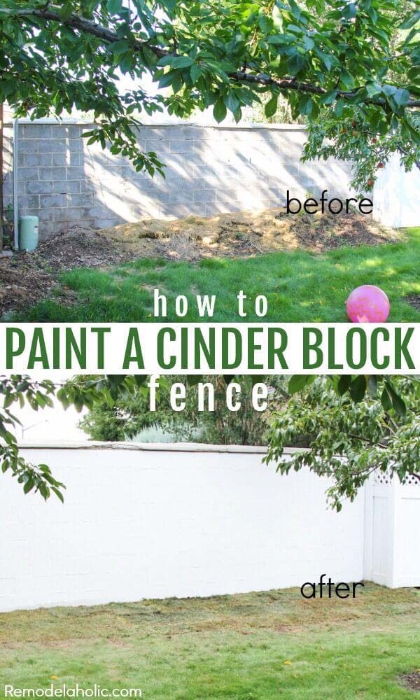 DIY Painted Cinderblock Wall #farmhouse #summer #decor #decorhomeideas