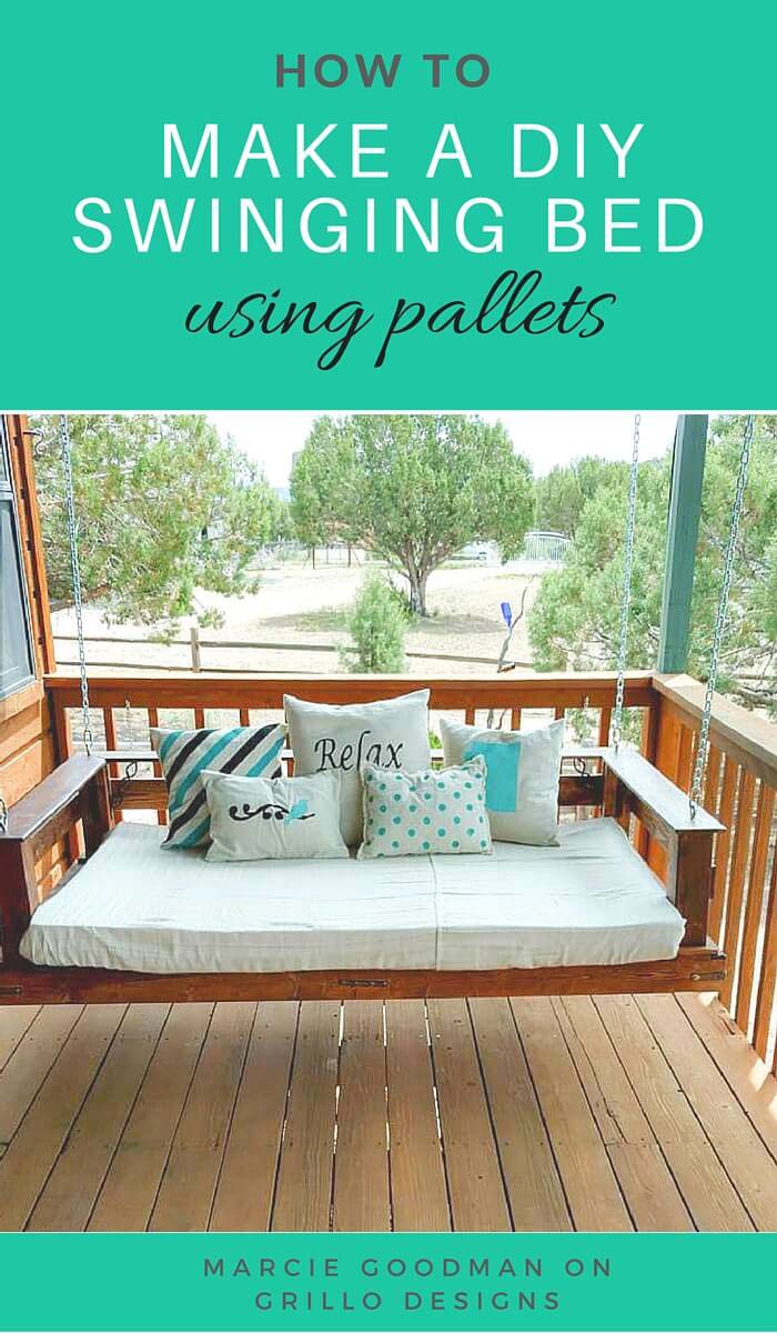 DIY Pallet Swing Bed #porch #swing #bed #decorhomeideas