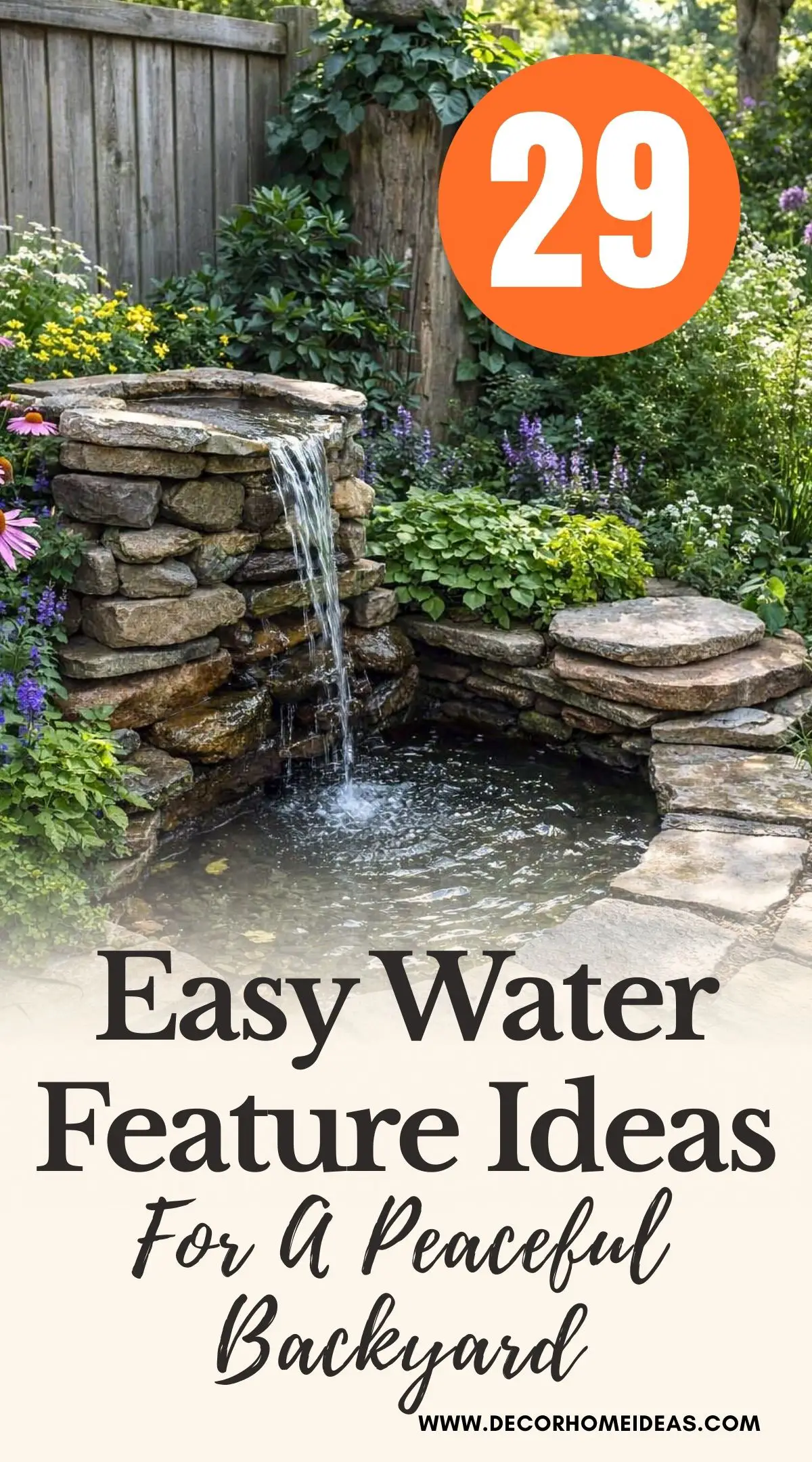 Looking for easy water feature ideas that actually feel calming? These 29 DIY garden water features use simple materials and creative designs to help you build a peaceful backyard oasis without hiring a professional.