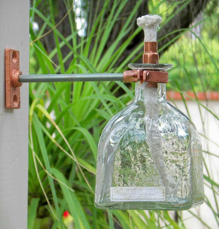 Glass Bottle Side Wall Outdoor Lamp #porch #diy #lights #decorhomeideas