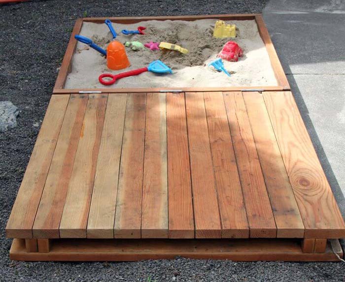 Half Deck Half Sand Box Play Area #diy #backyard #playarea #kids #decorhomeideas