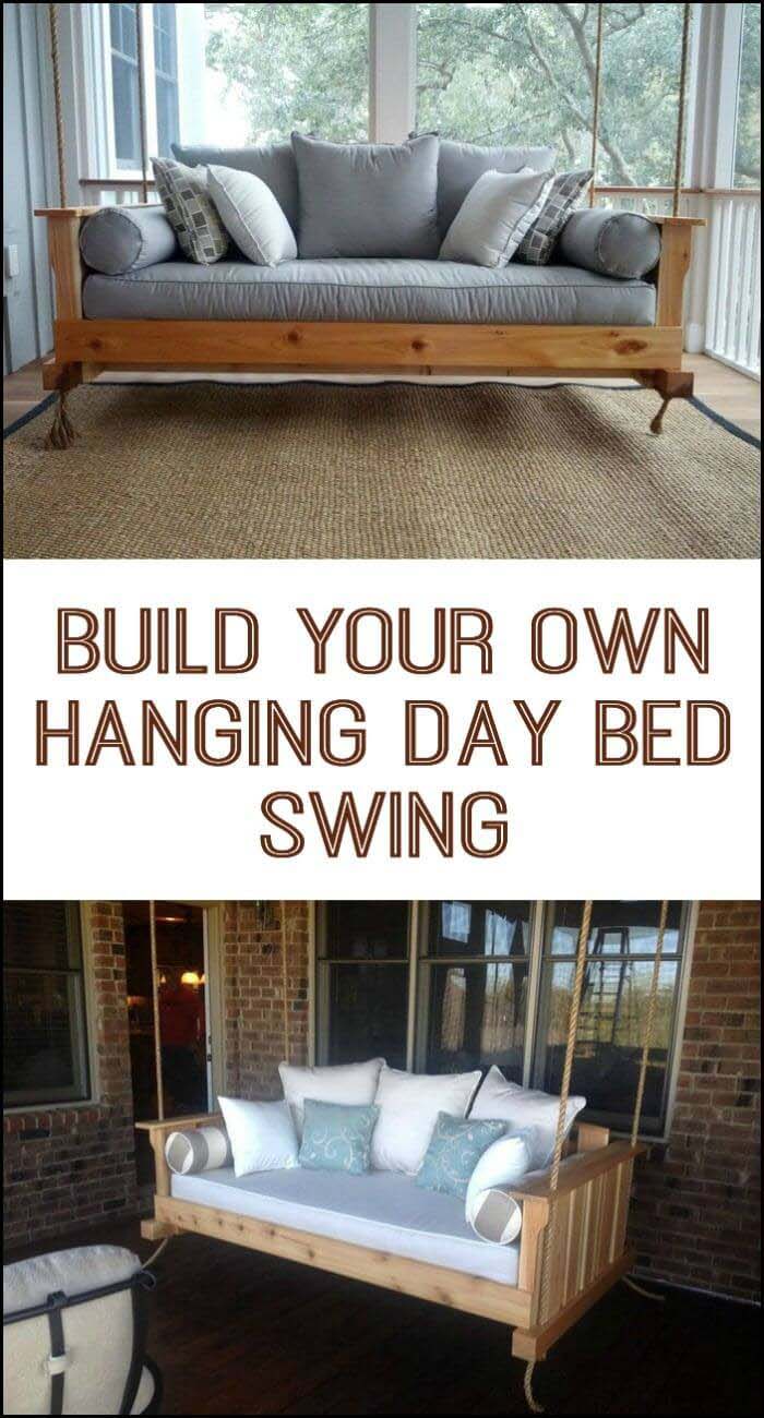 Hanging Day Bed Swing #porch #swing #bed #decorhomeideas