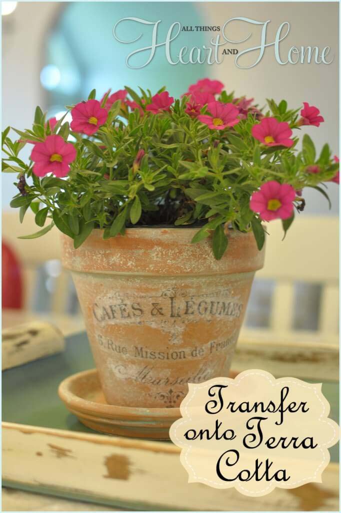 How to Put Antique Transfers on Pottery #diy #flowerpot #garden #flower #decorhomeideas