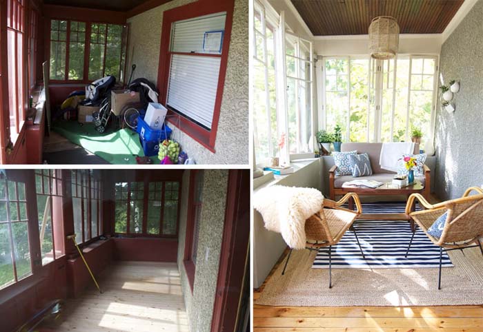 Ideal Four Season Room Layout #diy #porch #makeover #decorhomeideas