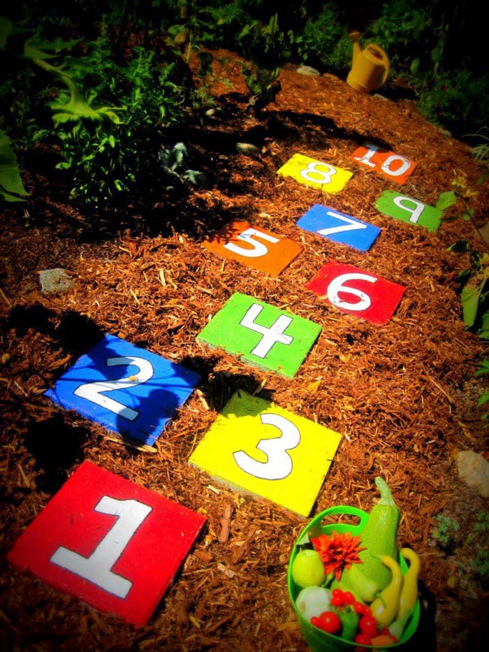Make Your Garden More Fun for the Kids #steppingstones #garden #backyard #pathway #decorhomeideas