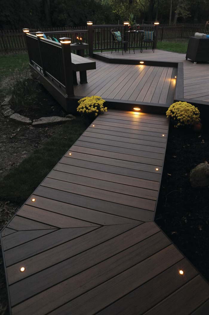 Modern And Minimalist Wood Decking #diy #pathway #walkway #garden #decorhomeideas