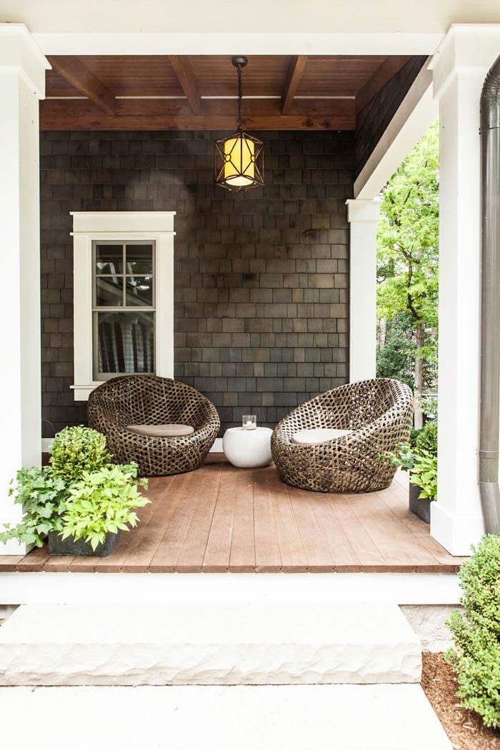 Modern Zen Porch Seating Area #porch #summer #decor #decorhomeideas