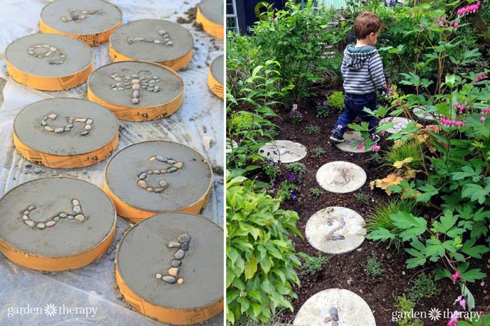 Numbered Stepping Stones #steppingstones #garden #backyard #pathway #decorhomeideas