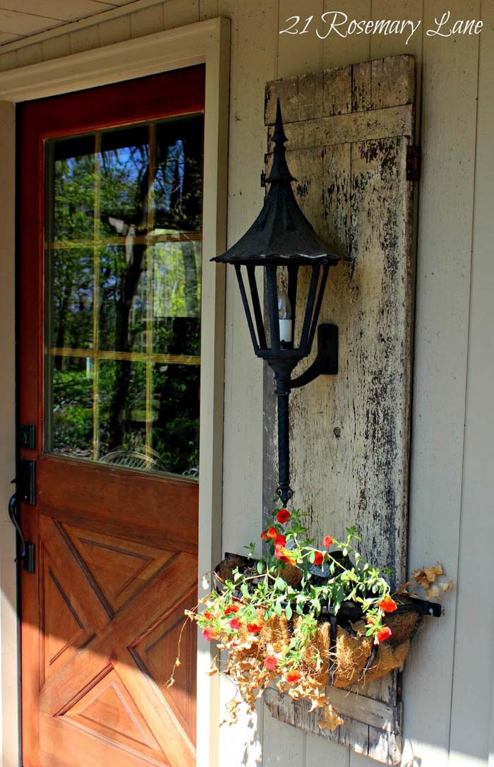 Old English Panel Side Lamp #porch #diy #lights #decorhomeideas