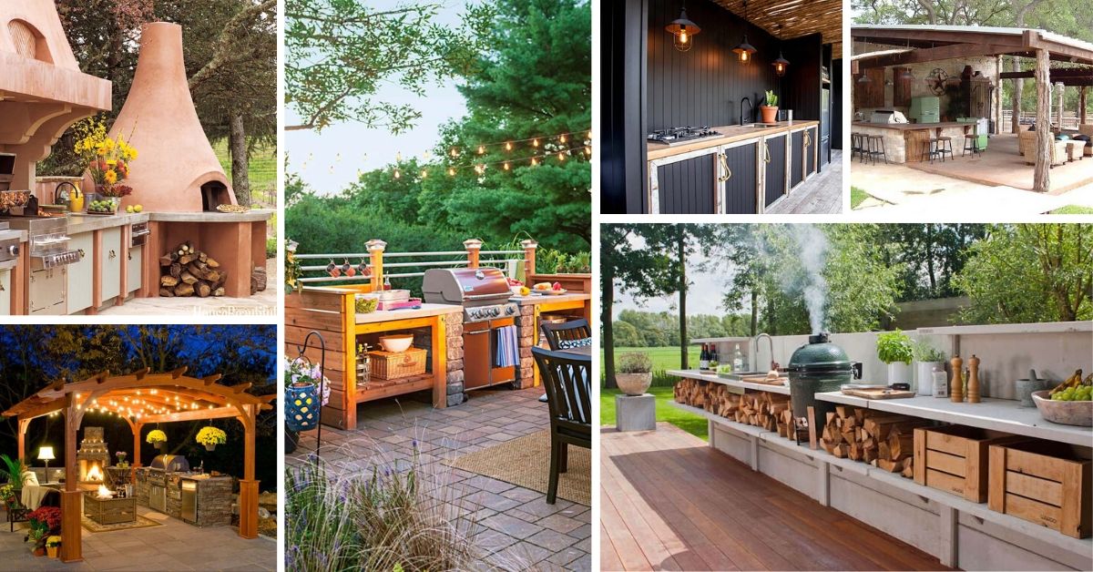 Best Outdoor Kitchen Ideas And Designs, Wooden Canopy Porch Kitchen Ideas