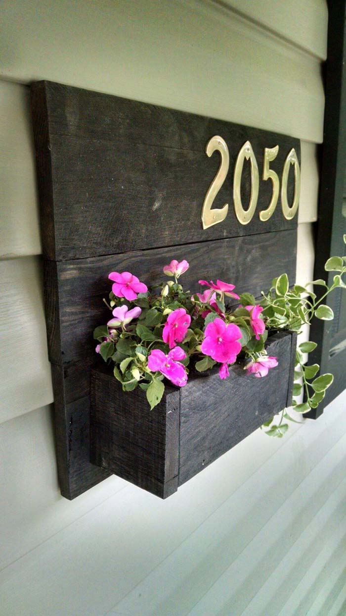 Personalized Pallet Home Address Sign #diy #pallet #garden #decorhomeideas