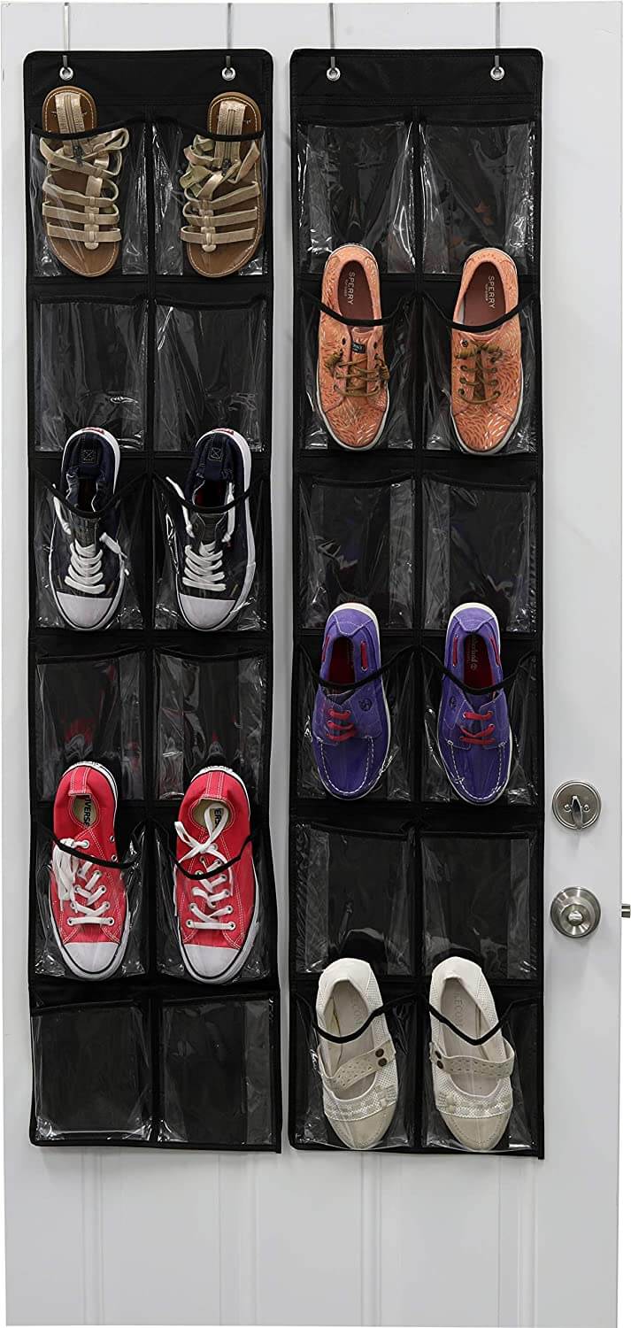 Plastic Over-the-Door Shoe Hangers #shoeorganizer #storage #shoe #organizer #decorhomeideas