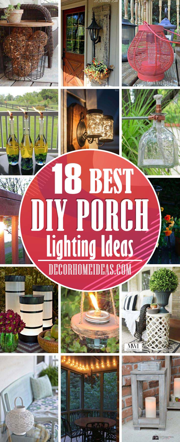 Porch Lighting Ideas. Take a look at these awesome DIY porch lighting ideas to make your porch more inviting and welcoming at night. #diy #porch #lighting #decorhomeideas