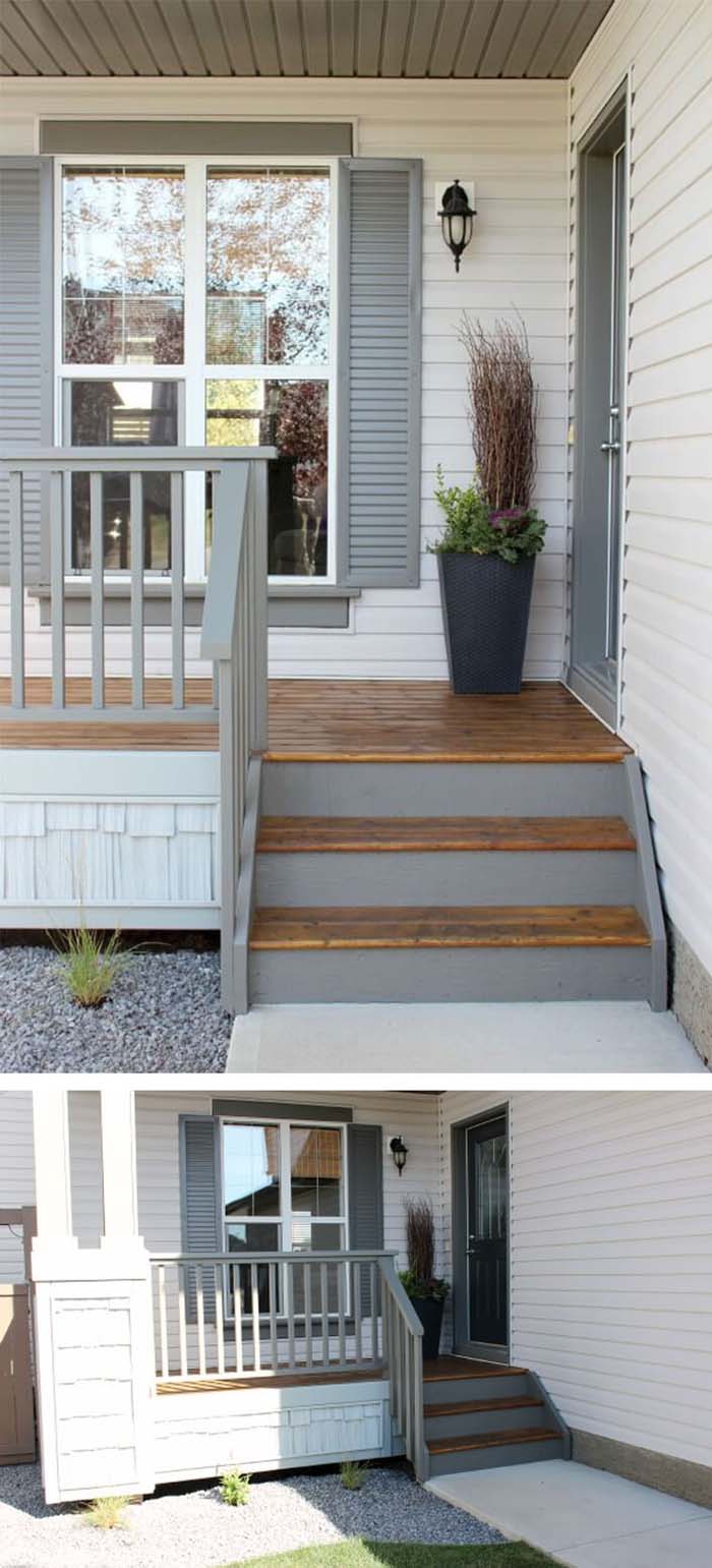 Porch Remodel Ideas with Wood Floors #diy #porch #makeover #decorhomeideas