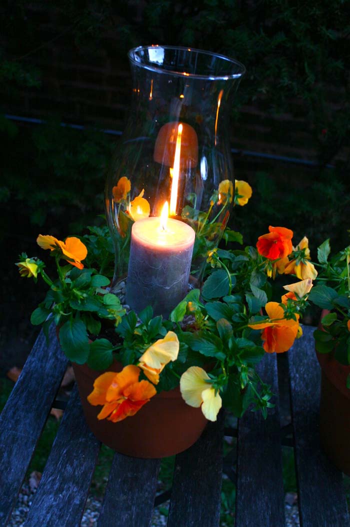 Potted Candle Planters #porch #diy #lights #decorhomeideas