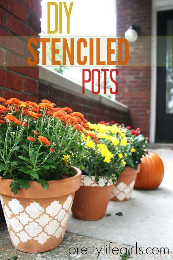 Put Your Favorite Pattern on a Pot #diy #flowerpot #garden #flower #decorhomeideas