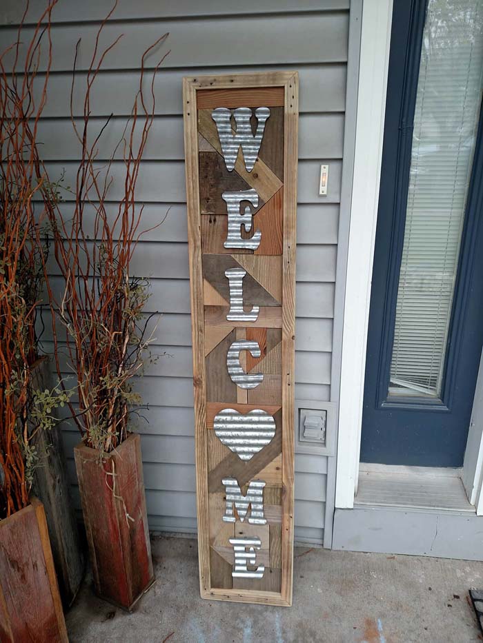 Reclaimed Wood Washboard veranda Sign #veranda #decor #rustic #decorhomeideas