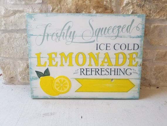 Rustic Lemonade Stand Decorative Sign #farmhouse #summer #decor #decorhomeideas