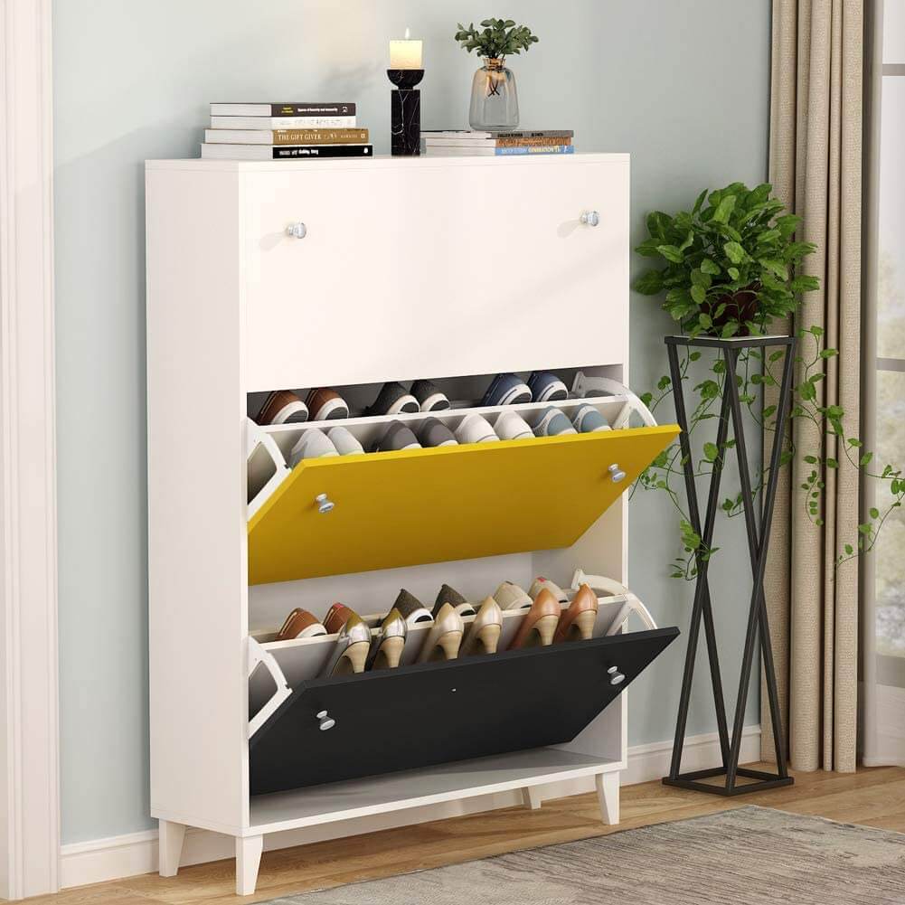 Slim Design Shoe Cabinet #shoeorganizer #storage #shoe #organizer #decorhomeideas