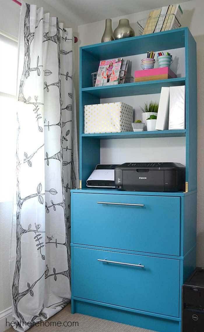 Stacked Dresser and Shelves Storage Hack #homeoffice #organization #decorhomeideas