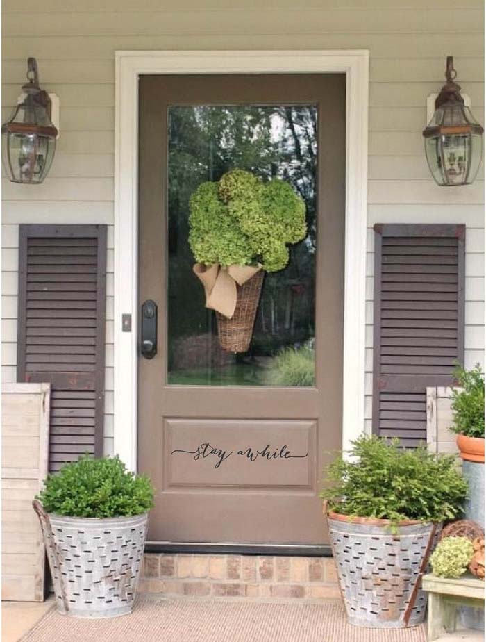 Stay a While Vinyl Decal #veranda #decor #rustic #decorhomeideas