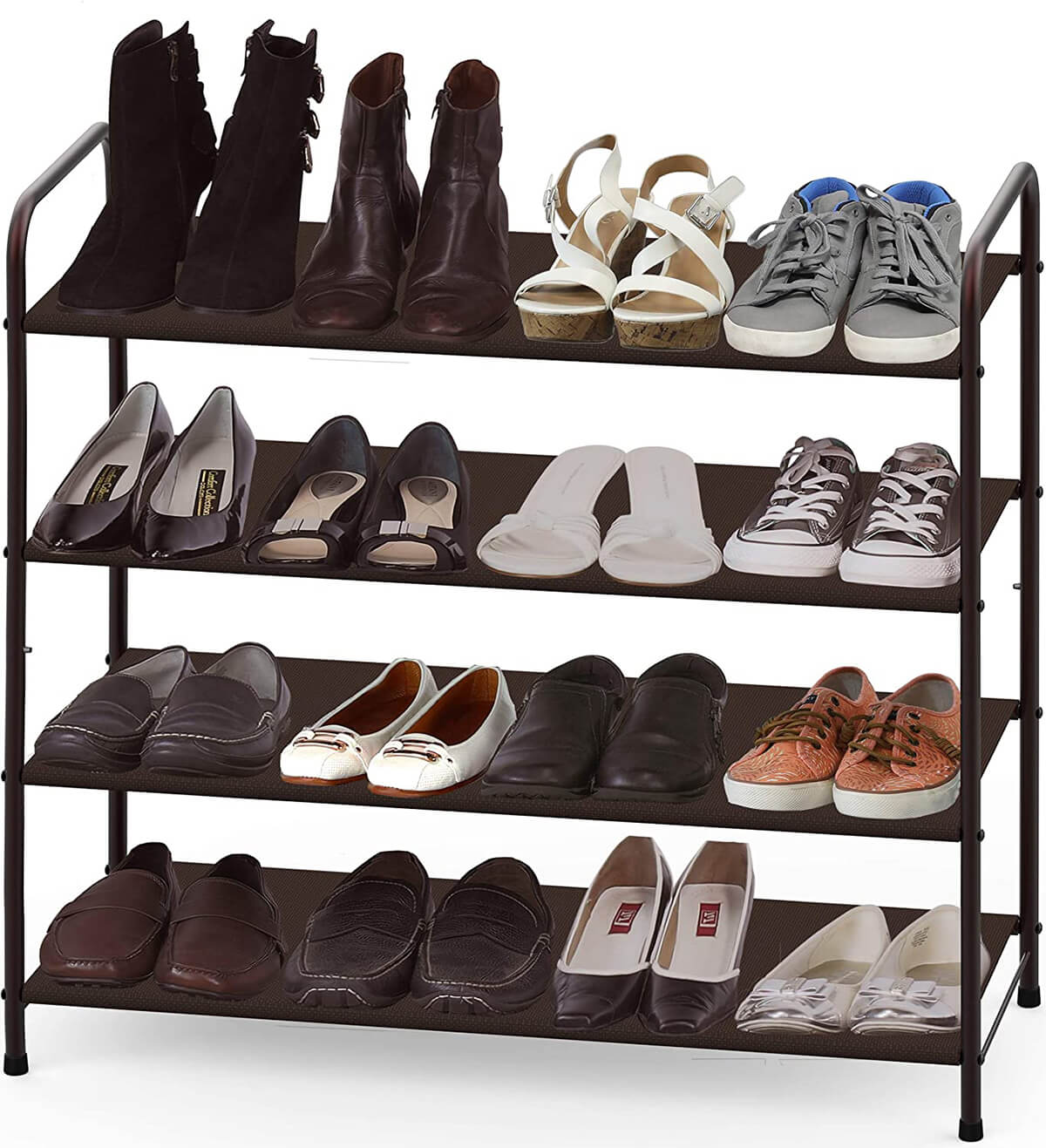 Storage Rack with Fabric Shelves #shoeorganizer #storage #shoe #organizer #decorhomeideas