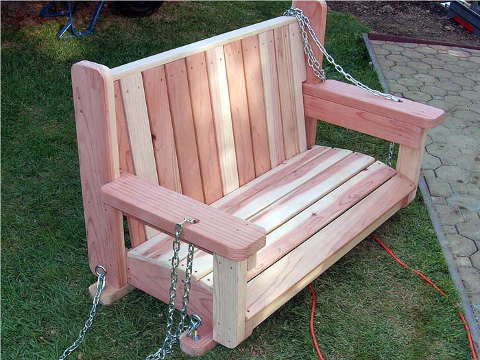 Stripped Paint Wooden Swing #porch #swing #bed #decorhomeideas