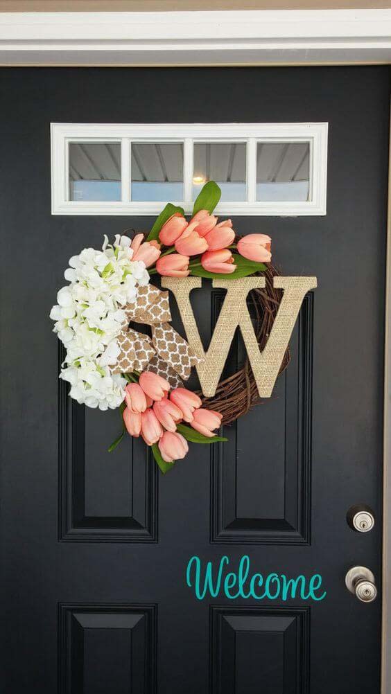 Sweetly Simple Summer Welcome Wreath #porch #summer #decor #decorhomeideas