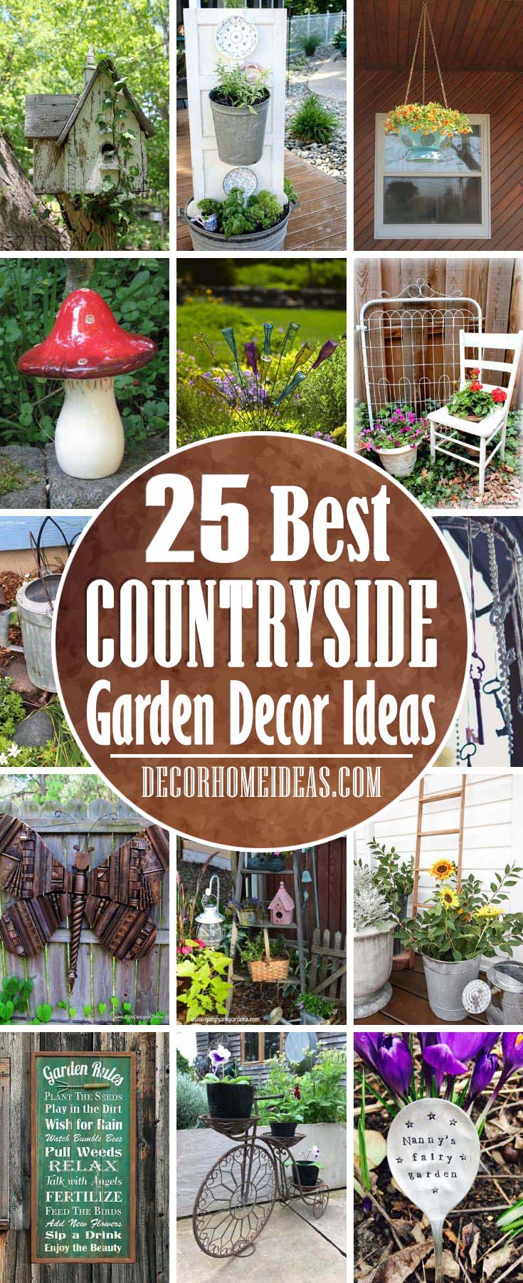 Unique Contryside Garden Decor Ideas. Boost your creativity with these budget-friendly countryside garden ideas and decorations that you can do. #countryside #garden #decorhomeideas