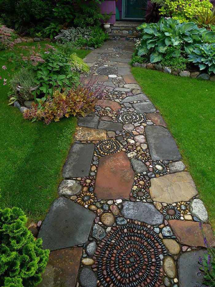 Unique Stepping Stone Idea #steppingstones #garden #backyard #pathway #decorhomeideas