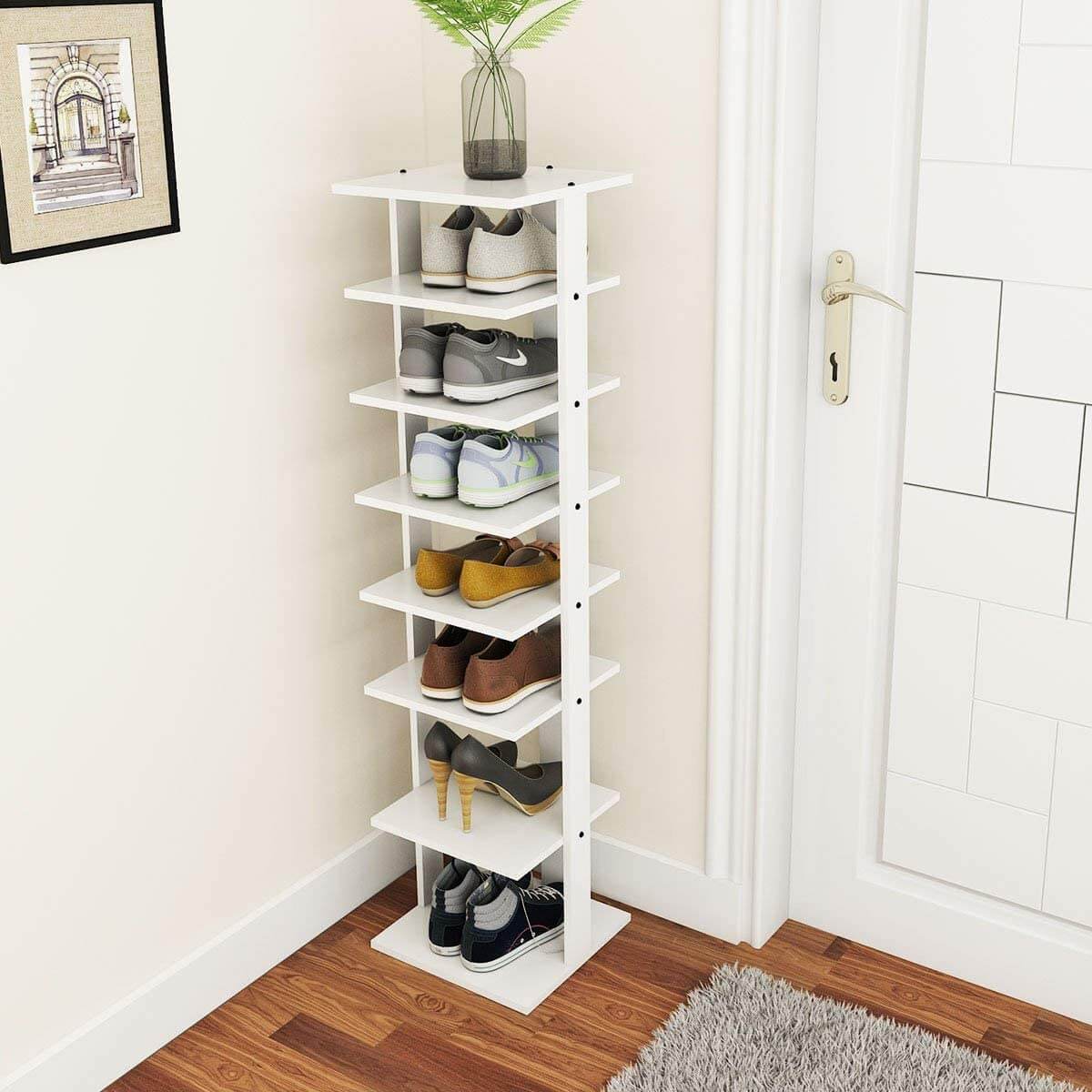 Vertical Storage Rack #shoeorganizer #storage #shoe #organizer #decorhomeideas