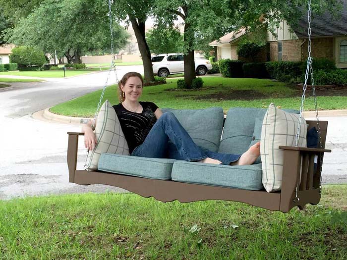 Wide-Seated Swing #porch #swing #bed #decorhomeideas