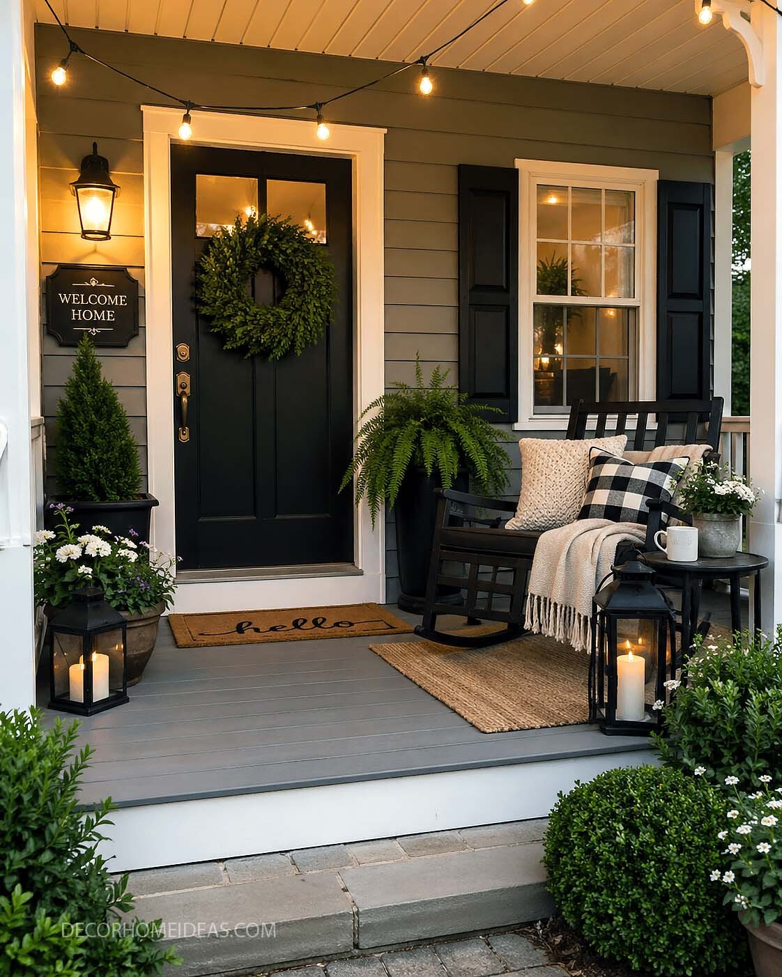 Cozy Modern Farmhouse Porch Decor Ideas for a Warm Welcome