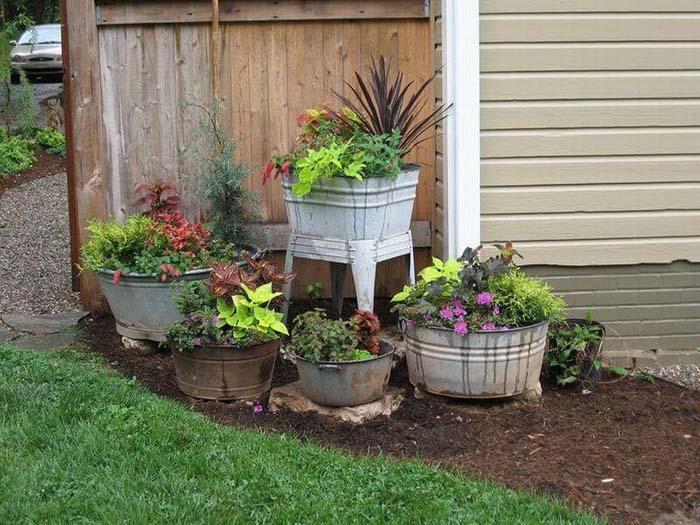 Antique Washtub Garden Container #garden #container #planter #decorhomeideas