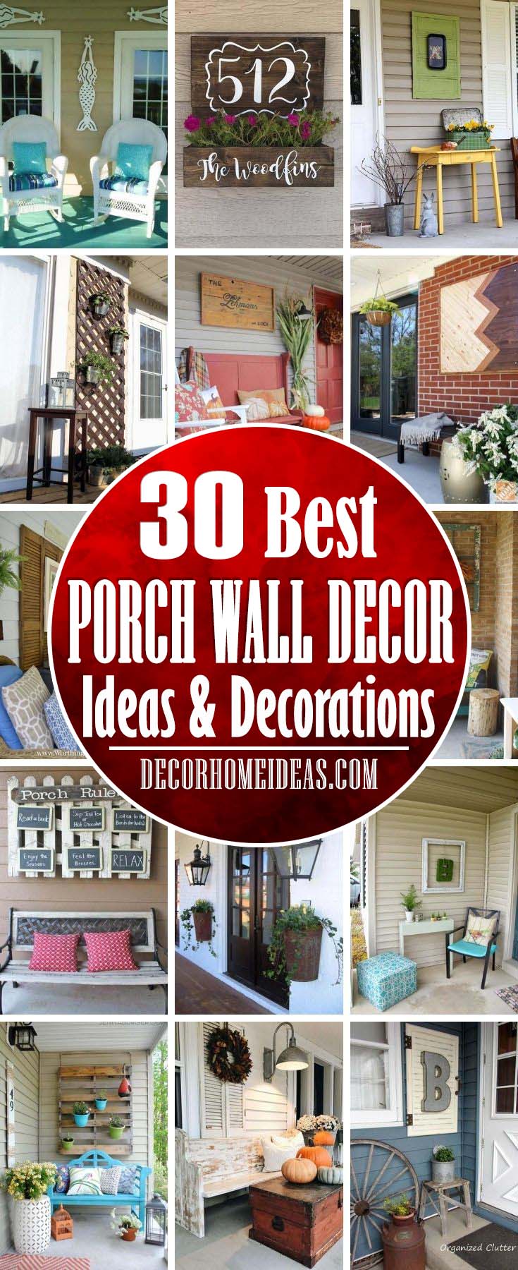 Best Porch Wall Decor Ideas. Find inspiration in these gorgeous outdoor wall decors and try your favorite porch design ideas at home. #decorhomeideas