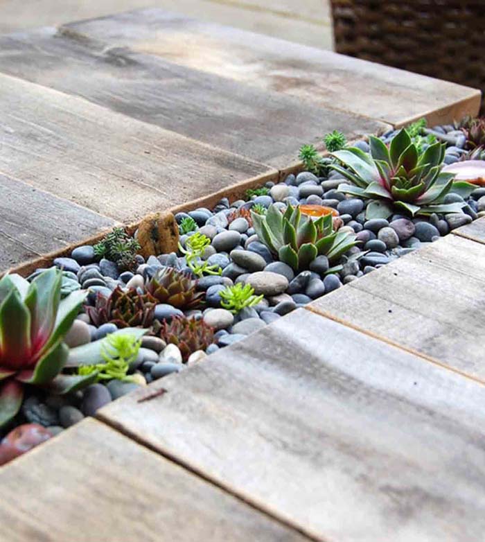 Built-In Rock Garden for Succulents #diy #planter #garden #decorhomeideas