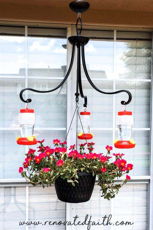Chandelier Hummingbird Feeder #diy #decor #porch #decorhomeideas